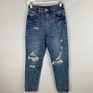 Shein Jeans Womens Bohemian Hippie Destroyed Whiskered Work Job Office School S